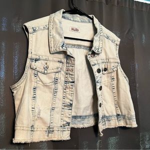Distressed Miss Crop Vest (XL)